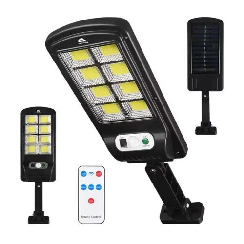 Refletor Solar LED com Controle Remoto e Sensor de Movimento