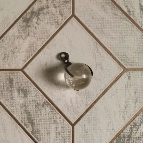 Pingente de Prata e Cristal Vintage Retrô 