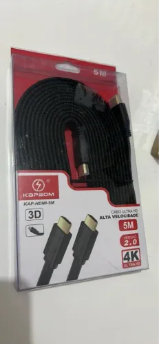 Cabo HDMI 5M 4K 3D Alta Velocidade Novo