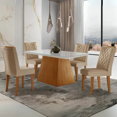 Mesa de Jantar Luna 1,20m Pague somente na entrega!