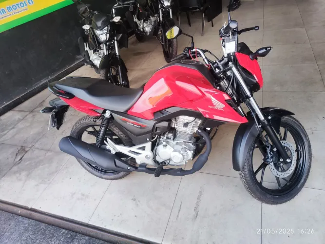 HONDA CG FAN 160 VERMELHA 2025  0 KM VITÓRIA MOTORS 