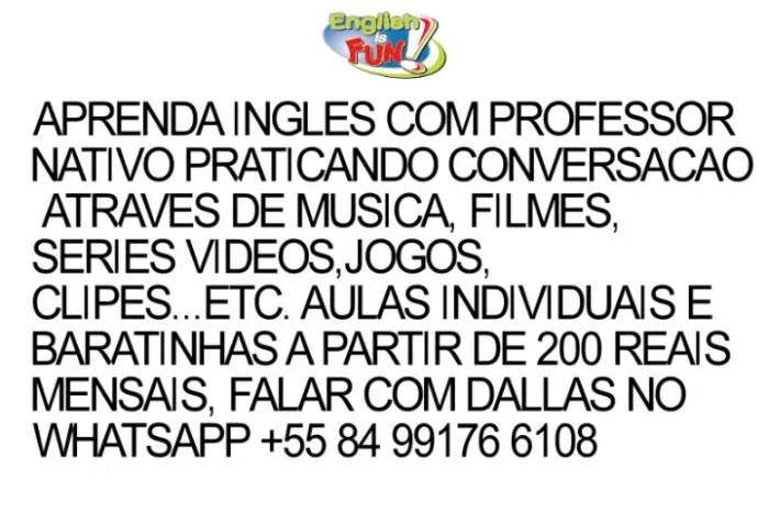 ingles de forma divertida com professor nativo baratinho