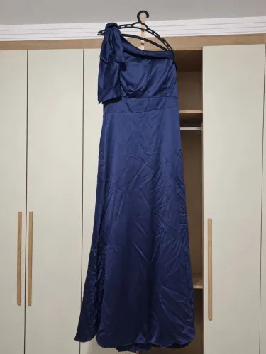 Vestido de festa/formatura azul-marinho
