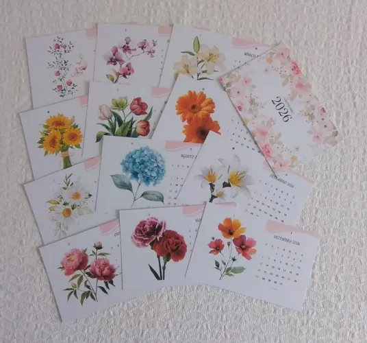 Encarte para calendário permanente 2026