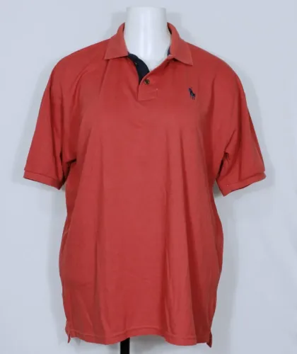 Blusa camisa polo masculina vermelha plus size Polo Ralph Loren - Veste 2XL - Ref. 5175