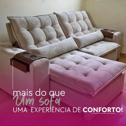 SOFÁ RETRÁTIL 2 METROS R$ 1.550 várias cores e pagamento somente na entrega. Chama
