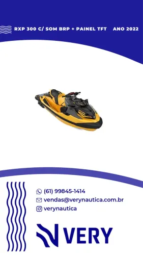 Jet Ski Sea Doo RXP 300 C/ SOM BRP + CARRETA + PAINEL TFT