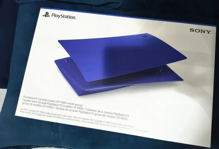 Tampas Azul Cobalto PS5 fat mídia física 