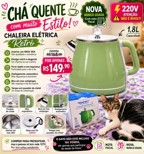 A chaleira elétrica mais bonita do mundo