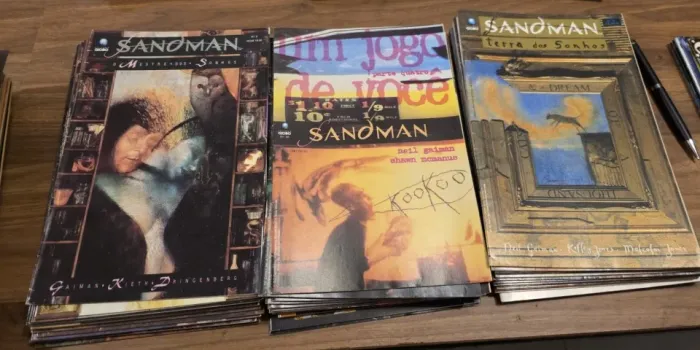 Lote coleção de revistas Sandman da editora Globo num 2,3,5 até 40 , 42 até 45 e 47 até 51