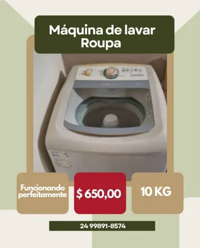 Máquina de lavar roupa - 10kg