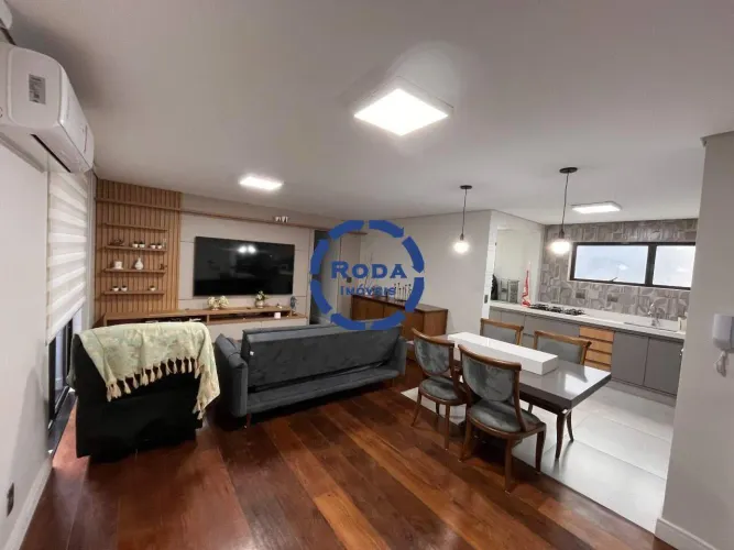 APARTAMENTO - VENDA - MOBILIADO - 3 QUARTOS (2 SUÍTES) - 1 VAGA - FRENTE MAR- POMPÉIA - SA