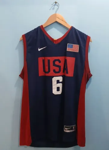 Camisa de basquete nike usa james 6 gg