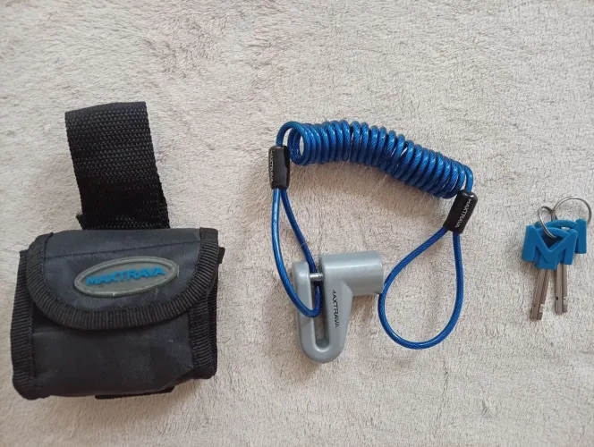 Cadeado Disco Maxtrava Max100 Prateado com Chave Antifurto
