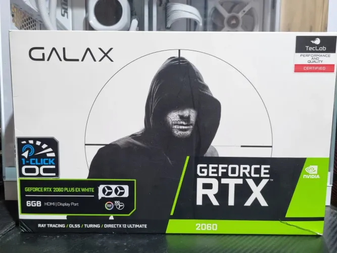 RTX 2060 6GB Galax White, Pego Placa Inferior.