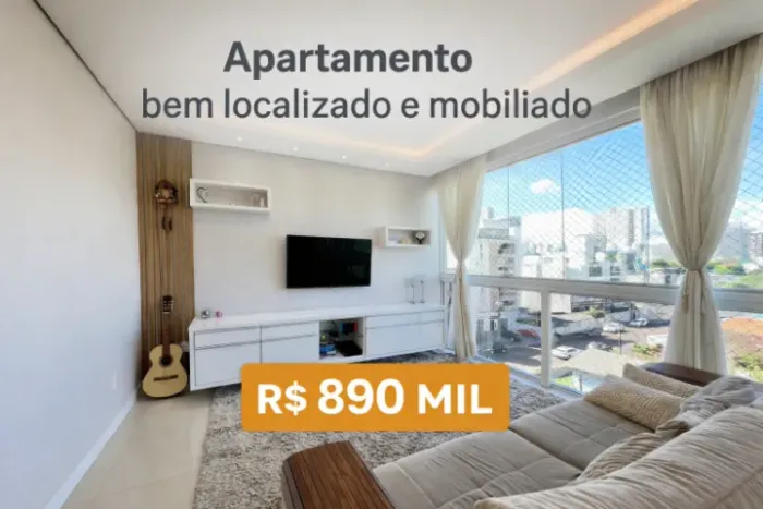 Apartamento com 03 quartos, 03 vagas, móveis sob medida e pertinho do centro por 890 mil