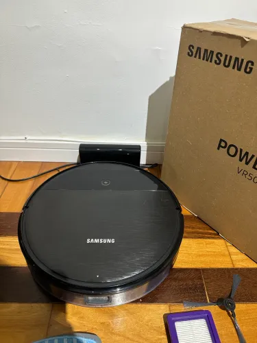 Robô Aspirador 2 em 1 Samsung Preto VR5000RM Aspira e Passa Pano com Wi-Fi