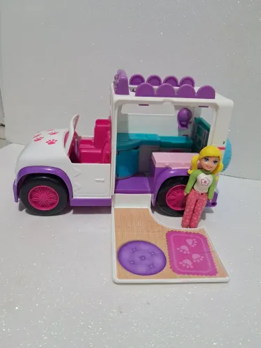 Carro Polly Pocket Hospital Móvel dos bichinhos+ Boneca Polly 