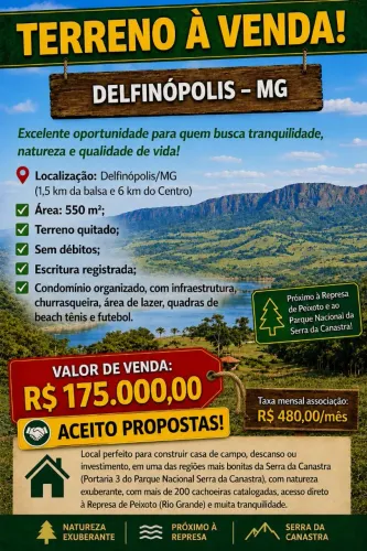 OPORTUNIDADE EM DELFINÓPOLIS-MG
