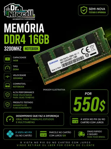 MEMORIA RAM DDR4 16 GIGAS 3200MHZ (NOTEBOOK)