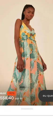 Vestido Farm com lurex Tam PP