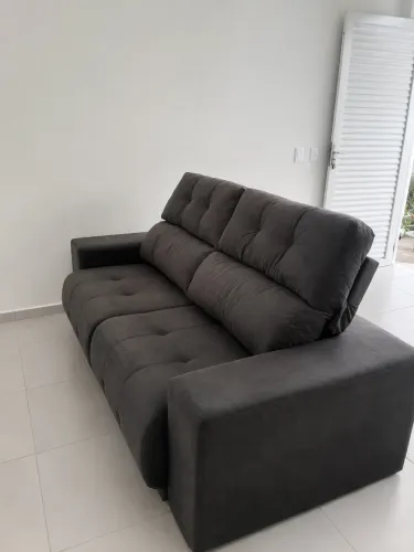 Sofá Retrátil Cinza OPORTUNIDADE 