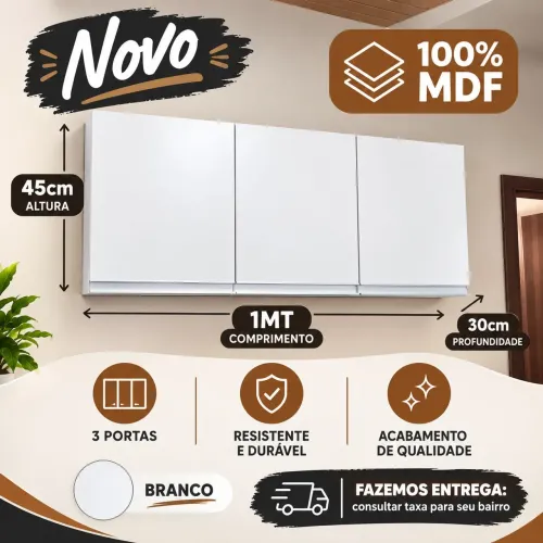 ARMÁRIO AÉREO 100% MDF