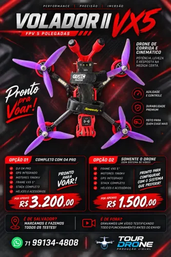 Drone Fpv volador 5 polegadas