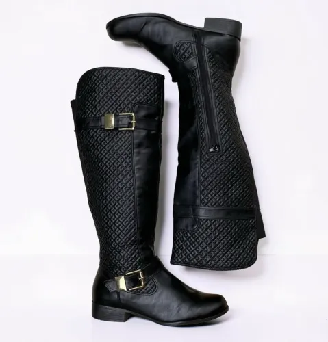 bota feminina marca via marte tamanho 39 cor preta couro sintético