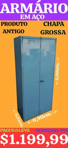 ARMÁRIO EM AÇO, ANTIGO, LEIAM:
