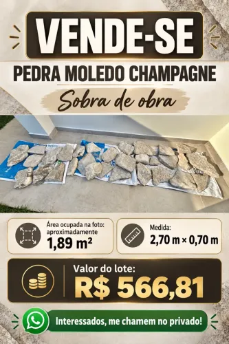 Vende-se Pedra moledo Champagne