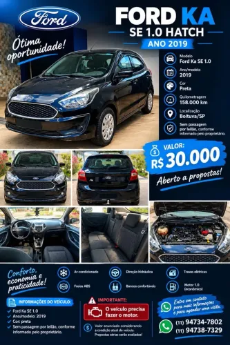 Ford KA 1.0 Se/se Plus Tivct Flex 5P 2019