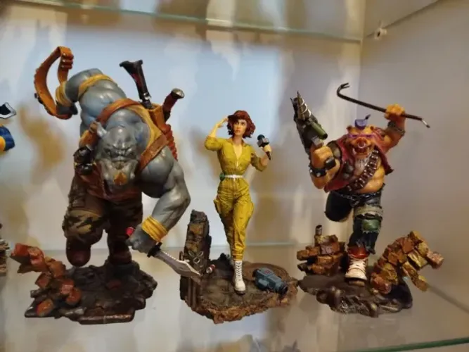 April O'Neil,Bebop, Rocksteady - 1/10 BDS Art Scale - Teenage Mutant Ninja Turtles - Iron