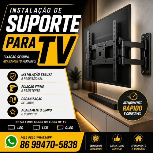 Instalação de suportes para Tv 