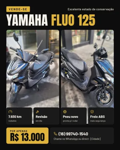 Vendo Moto Scooter Yamaha Fluo 125