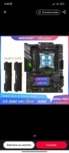 KIT: PLACA-MÃE MACHINIST X99 MR9A PRO+ PROCESSADOR E-5 2680 V-4