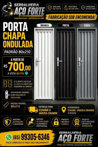 Porta reforçada 80x 2,10