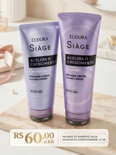 SHAMPOO E CONDICIONADOR EUDORA SIAGE