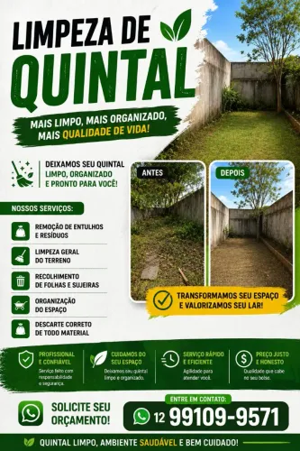 LIMPEZA DE QUINTAL COMPLETA