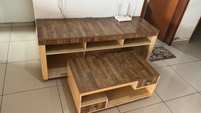 rack e mesa de centro mdf
