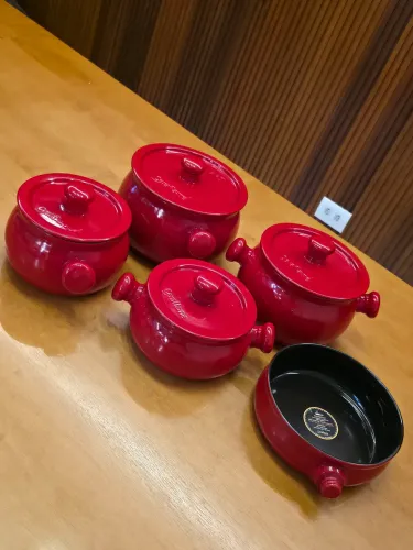 Conjunto Panelas Ceraflame Premiere Joy 5 Pçs Vermelho Pomodoro 100% Cerâmica