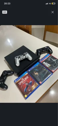 Ps4 slim 1 tb com jogos mídia digitais é físicos
