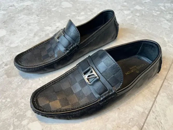 Mocassim Louis Vuitton Damier Graphite (Loafer/Driving) tam. 42
