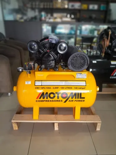 COMPRESSOR DE AR MOTOMIL 100L 2HP MONOFÁSICO CMV-10PL/100A