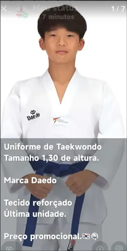 Uniforme de Taekwondo infantil novo