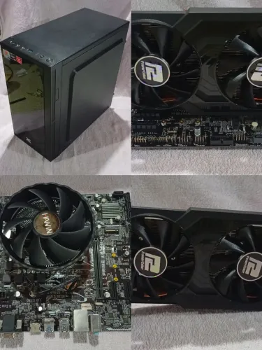Kit Placa mãe, placa de vídeo, gabinete, processador + cooler de brinde