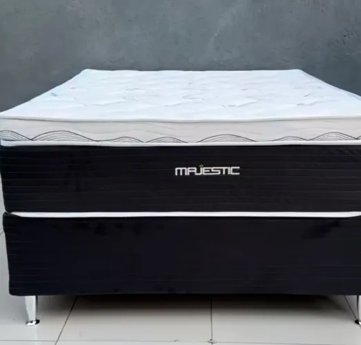 Cama de casal modelo majestic da Bom Sono