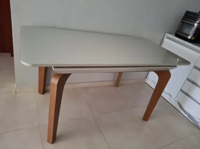 Tampo de mesa com vidro 160X80