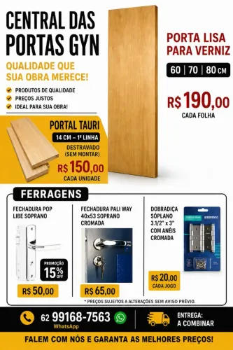 Portas de madeira Portal e fechadura 