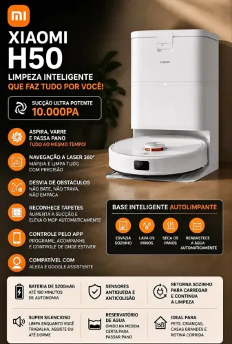 Robô aspirador xiaomi H50
